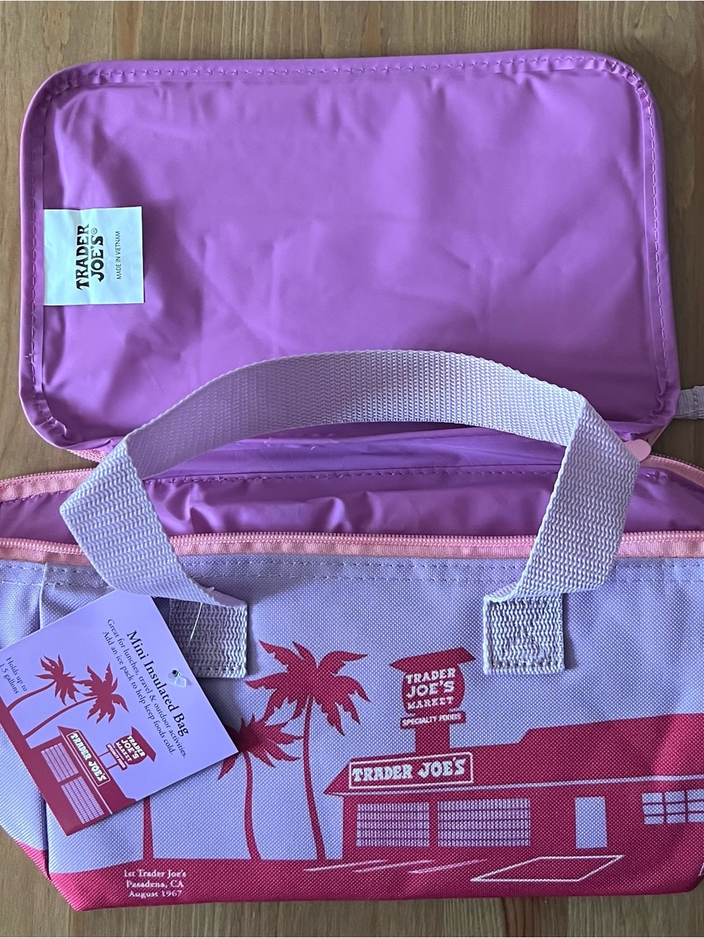 Pink Mini Insulated Tote Bag